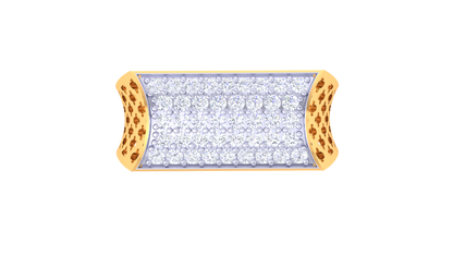 Lumière Rayonnement Rectiligne – 0.35 Ct Round Diamond Gold Ring
