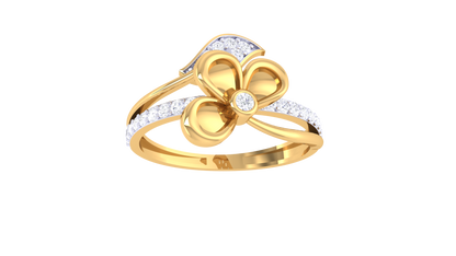 Lumiere Blooming Grace Rose Gold Ring - 0.22 Ct Sparkling Diamond