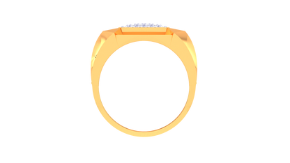 Éclat Portique Moderne Yellow Gold Ring – 0.83 Ct Round Pave Diamond