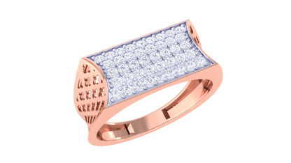 Lumière Rayonnement Rectiligne – 0.35 Ct Round Diamond Gold Ring