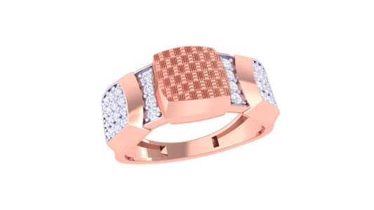 Lumière Panneau Rosé Gold Ring – 0.58 Ct Diamonds