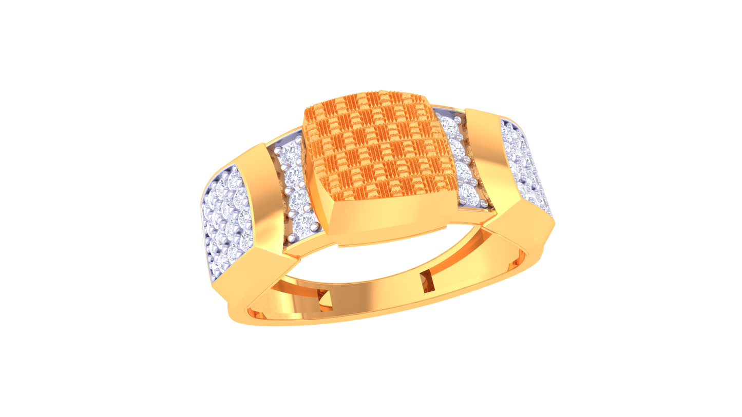 Lumière Panneau Rosé Gold Ring – 0.58 Ct Diamonds