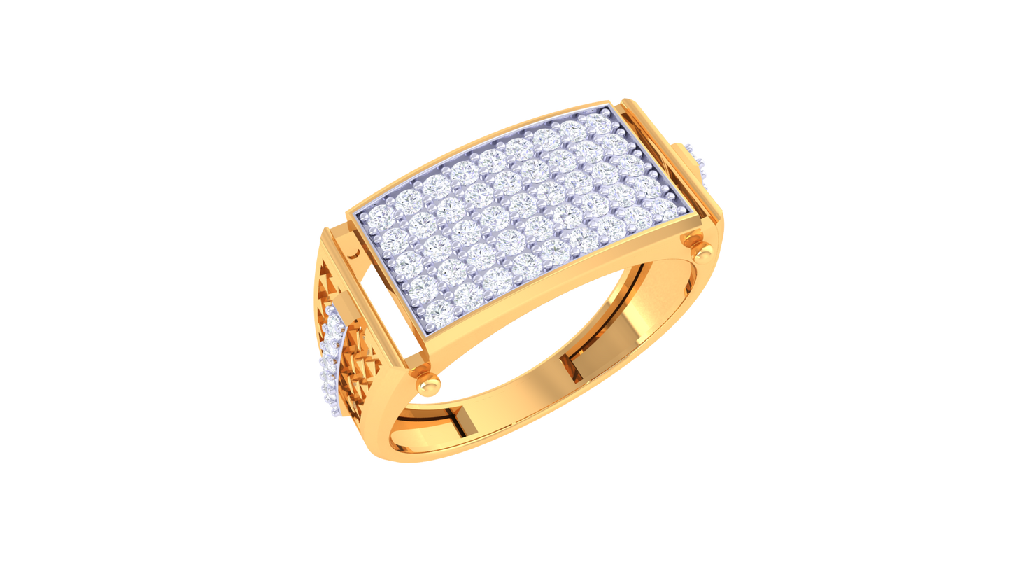 Lumière Panoramique Brillant – 0.55 Ct Round Diamond Gold Ring