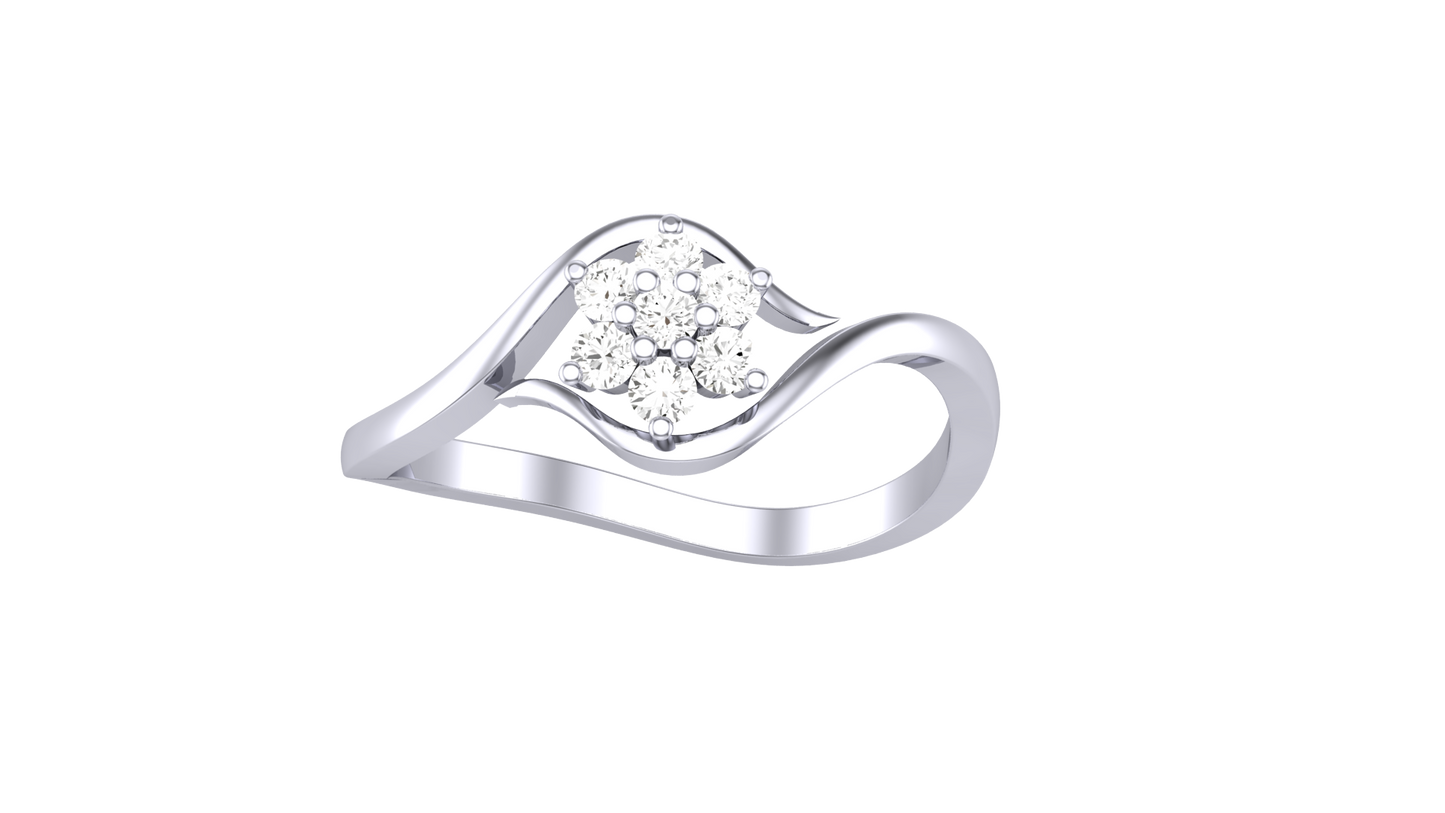 Eclat Fleuoron Floral Cluster - 0.15 Ct Round Diamonds With Flowers