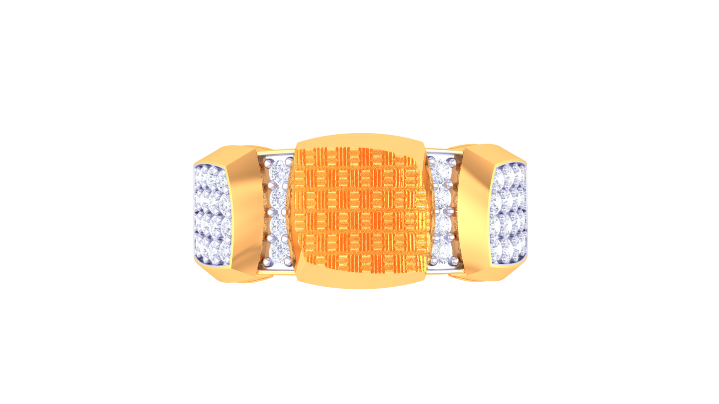 Lumière Panneau Rosé Gold Ring – 0.58 Ct Diamonds