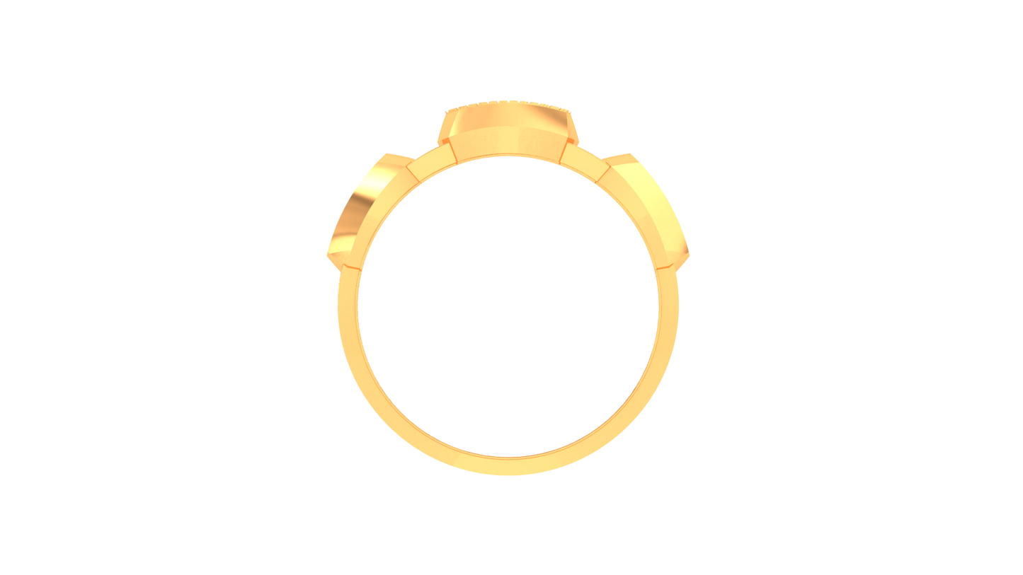 Lumière Panneau Rosé Gold Ring – 0.58 Ct Diamonds