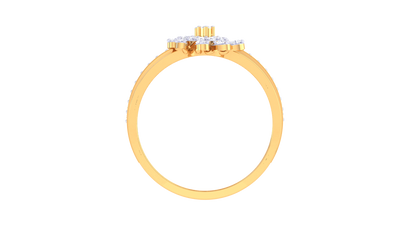 Iconique Rose Swirl Rose Gold Ring - 0.39 Ct Dazzling Diamond