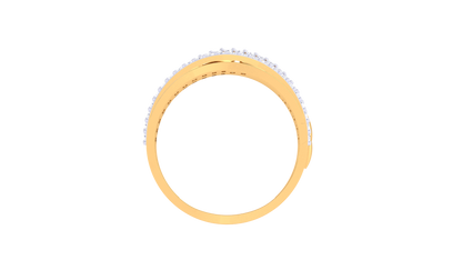 Lumiere Textured Elegance and Intertwined Brilliance Rose Gold Multi-Band Ring - 0.56 Ct Brilliant Cut Round Diamonds