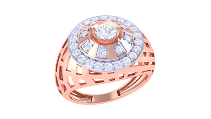 Lumière Couronne Radieuse Rose Gold Ring – 1.7 Ct Round Diamond