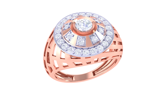 Lumière Couronne Radieuse Rose Gold Ring – 1.7 Ct Round Diamond