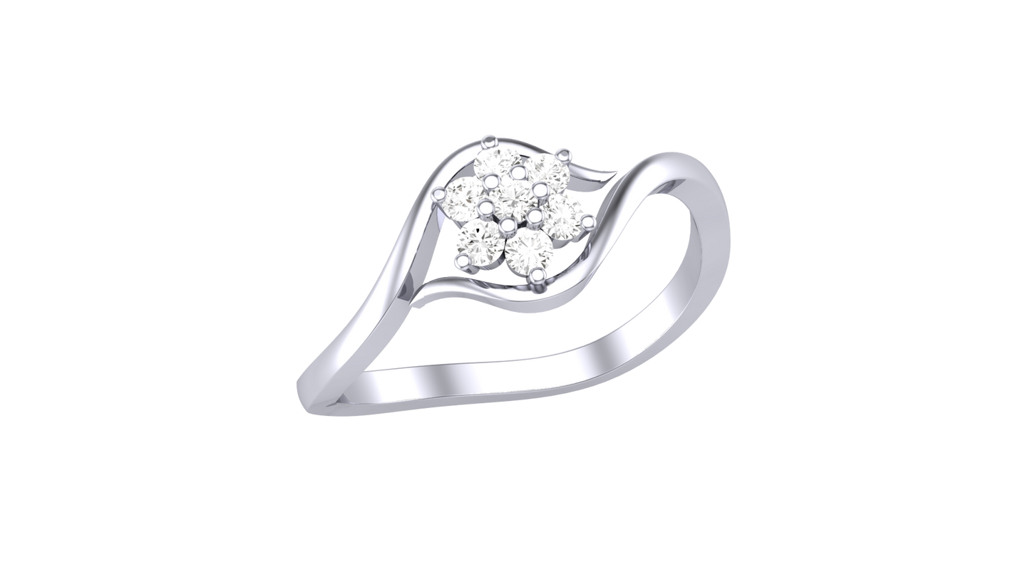 Eclat Fleuoron Floral Cluster - 0.15 Ct Round Diamonds With Flowers