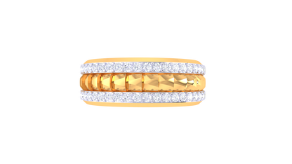 Iconique Ligne Distinctive – 0.44 Ct Round Diamond Gold Ring