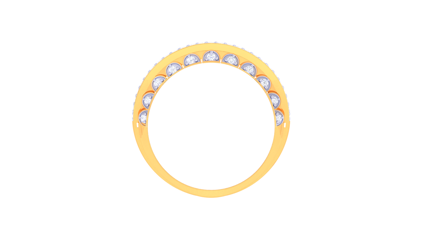 Éclat Mosaïque Signature Ring In Rose Gold – 0.74 Ct Round Diamonds Mosaic