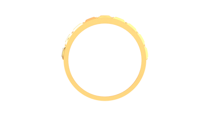 Éclat Ambre Mosaic Gold Ring – 0.35 Ct Round Diamonds