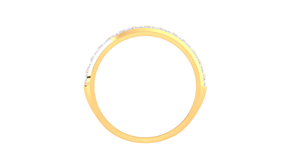 Iconique Ligne Distinctive – 0.44 Ct Round Diamond Gold Ring