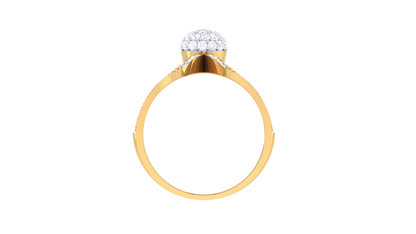 Iconique Radiant Convergence Ring In Gold – 0.41 Ct Diamond Cluster