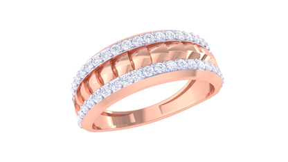 Iconique Ligne Distinctive – 0.44 Ct Round Diamond Gold Ring