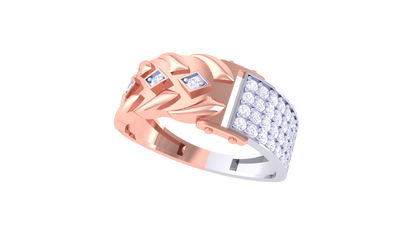 Éclat Mosaïque Bold Gold Ring – 0.43 Ct Dazzling Pave Diamonds