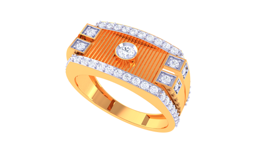 Lumiere Timeless Minimalism Gold Ring – 0.67 Ct Signature Round Diamond