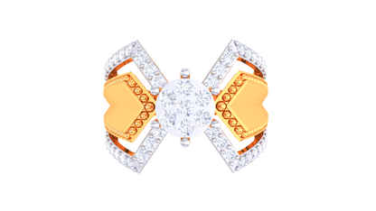 Éclat Motif Paradoxal Gold Ring – 0.62 Ct Round Diamonds