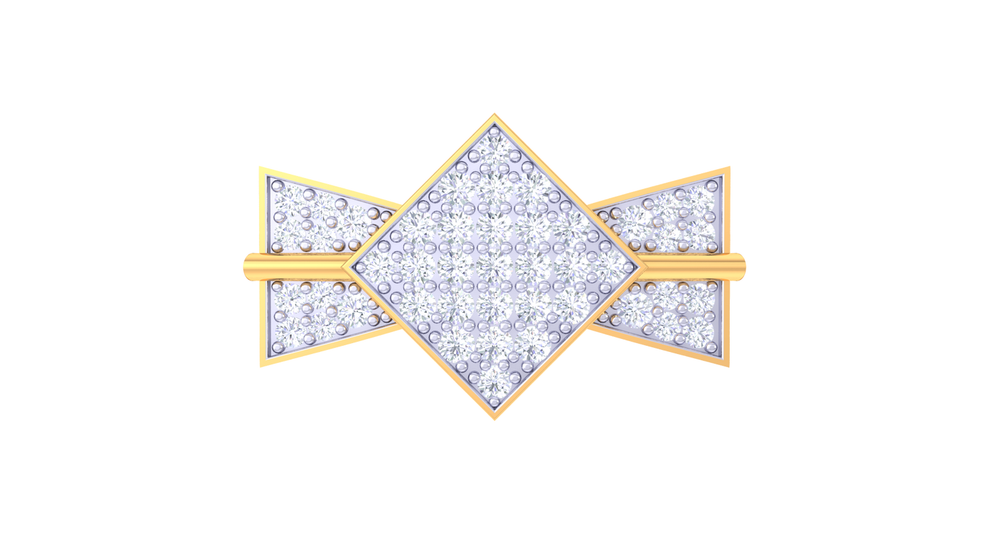 Éclat Triomphe Angulaire – 0.7 Ct Diamond Gold Ring