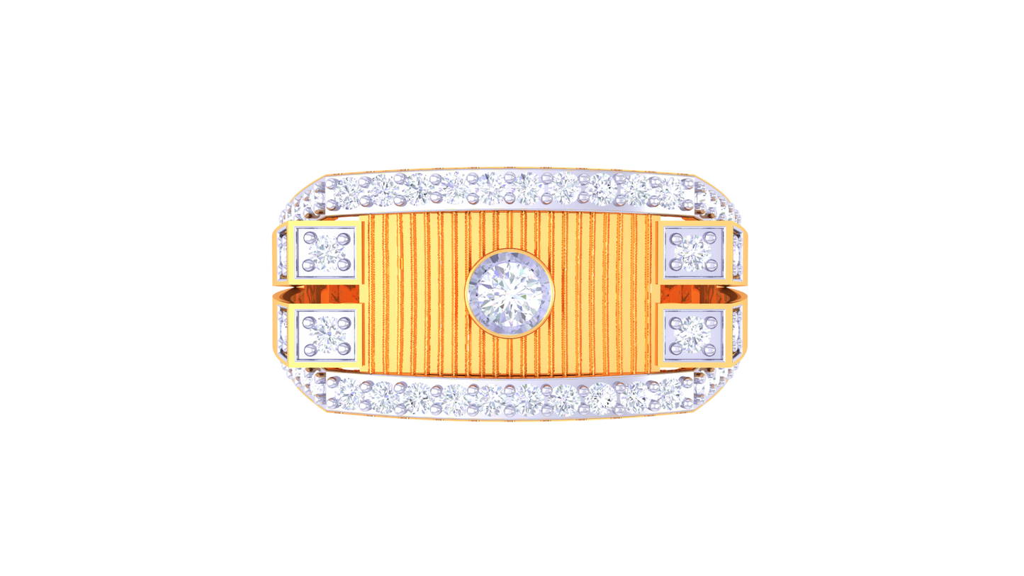 Lumiere Timeless Minimalism Gold Ring – 0.67 Ct Signature Round Diamond