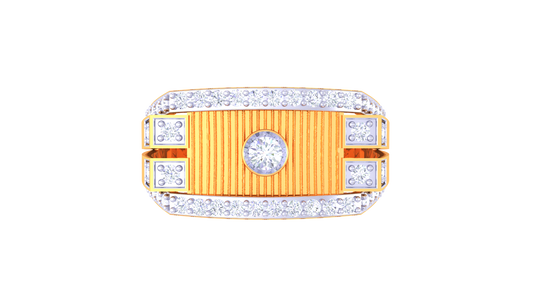 Lumiere Timeless Minimalism Gold Ring – 0.67 Ct Signature Round Diamond