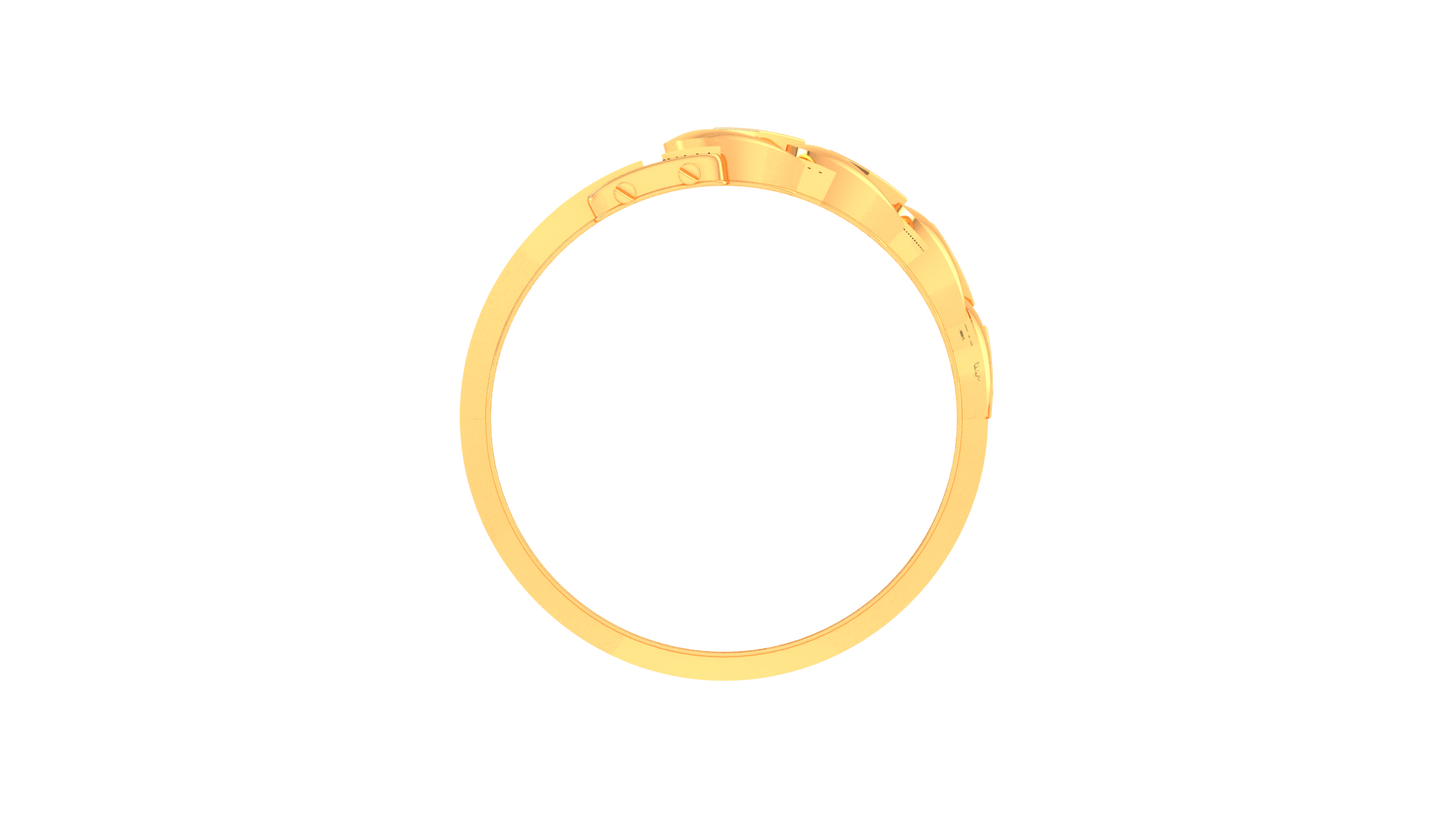 Éclat Mosaïque Bold Gold Ring – 0.43 Ct Dazzling Pave Diamonds