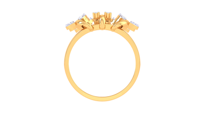 Lumiere Laurel Radiance Ring In Gold - 0.31 Ct Brilliantr Cut Diamond