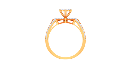 Éclat Motif Paradoxal Gold Ring – 0.62 Ct Round Diamonds