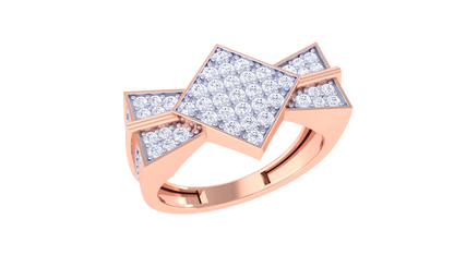 Éclat Triomphe Angulaire – 0.7 Ct Diamond Gold Ring