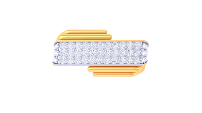 Lumière Linéaire Moderne – 0.59ct Diamond Gold Ring