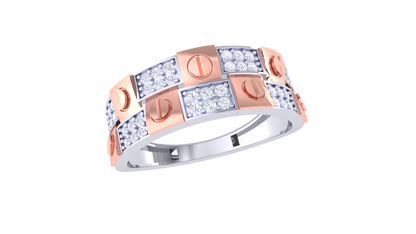 Iconique Golden Emblem – 0.3 Ct Striking Diamond Gold Ring