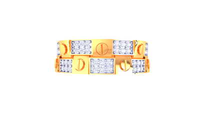 Iconique Golden Emblem – 0.3 Ct Striking Diamond Gold Ring