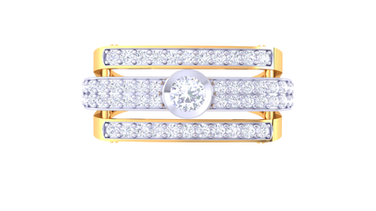 Lumière Brio Central – 0.66 Ct Diamond Gold Ring