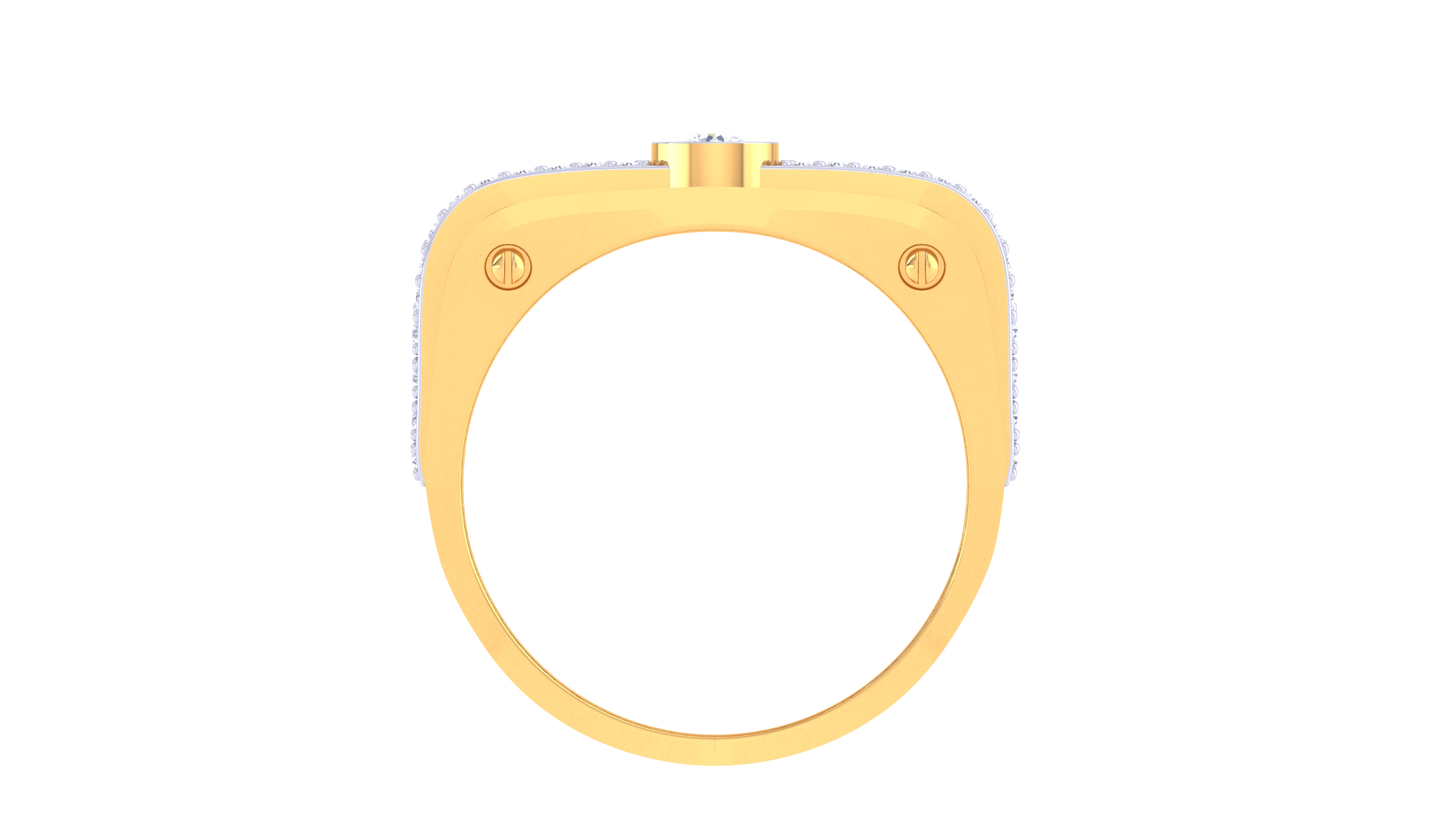Lumière Brio Central – 0.66 Ct Diamond Gold Ring