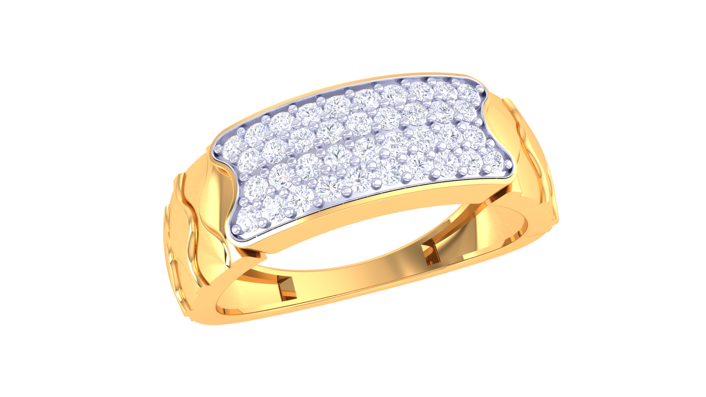 Lumière Contour Éclatant – 0.31 Ct Diamond Gold Ring
