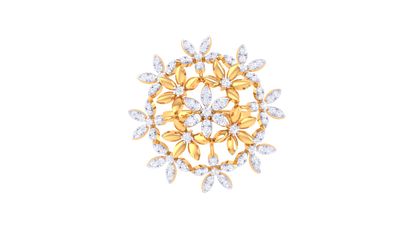 Iconique Floral Harmony Ring In Gold – 1.03 Ct Diamonds