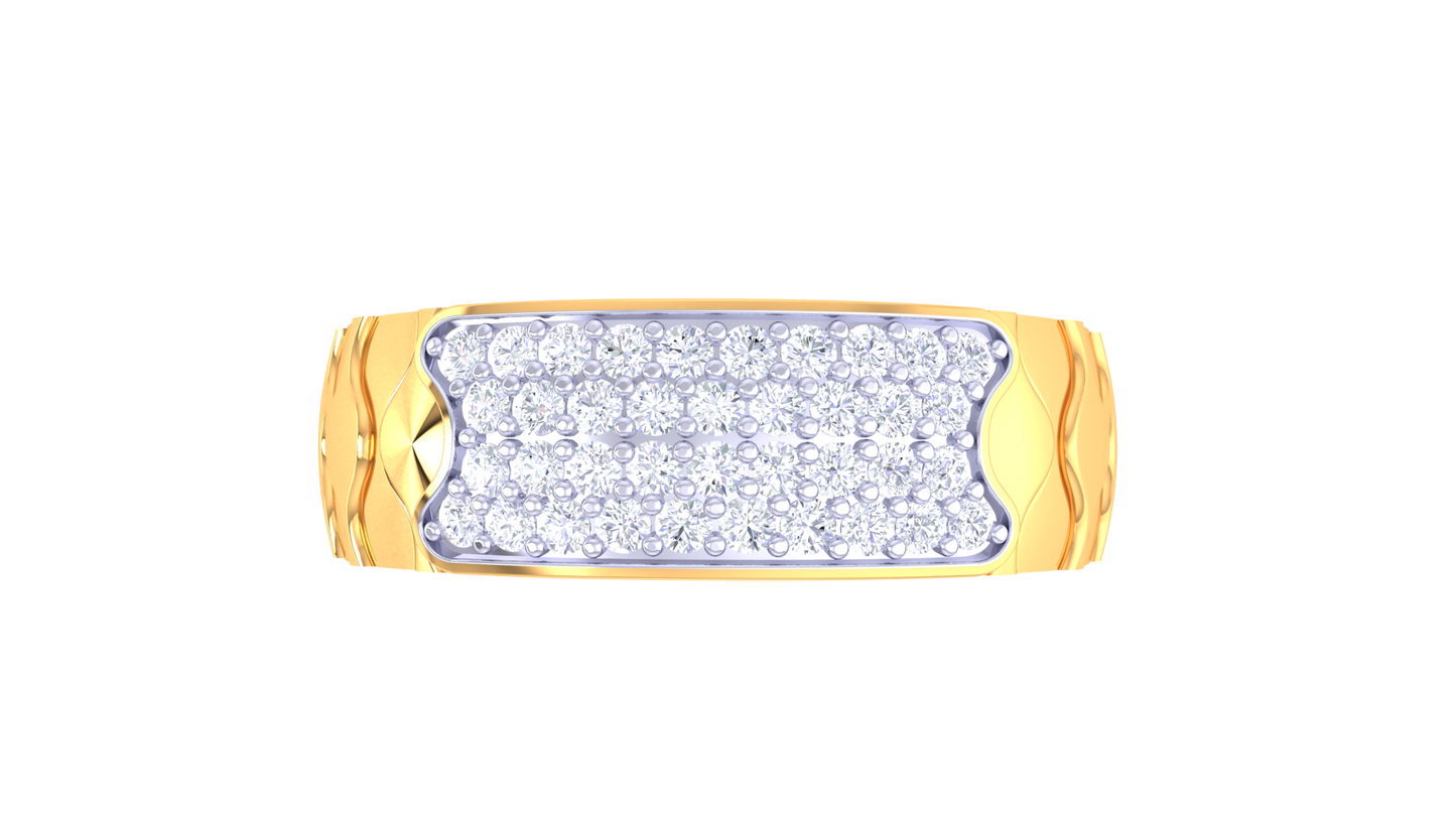 Lumière Contour Éclatant – 0.31 Ct Diamond Gold Ring