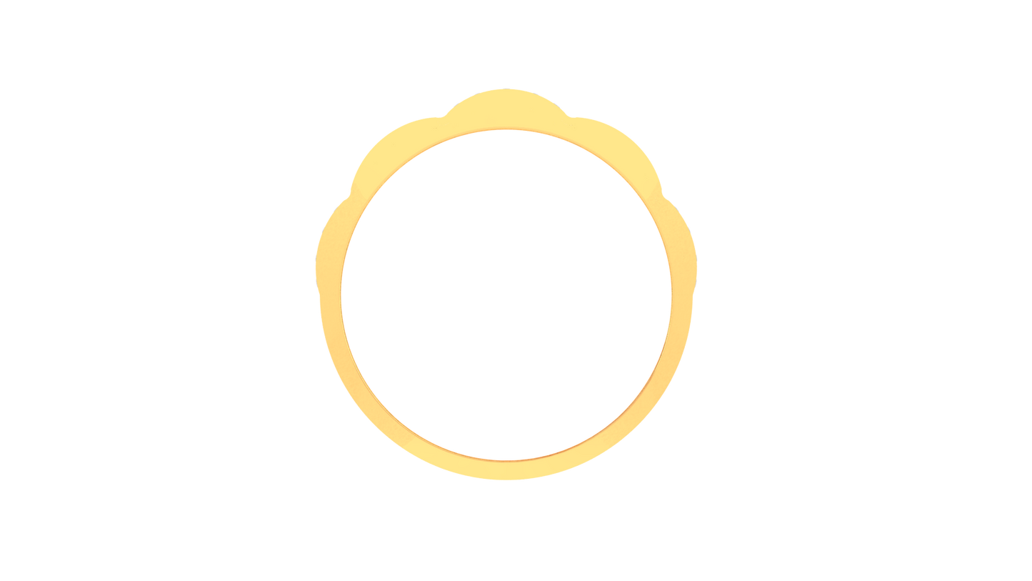 Iconique Radiant Crest Gold Ring – 0.5 Ct Diamond Cluster