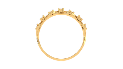 Lumiere Crown Rose Gold Ring - 0.43 Ct Dazzling Diamonds Diamond