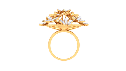 Iconique Floral Harmony Ring In Gold – 1.03 Ct Diamonds