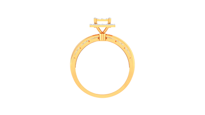 Éclat Quadrille Moderne – 0.59 Ct Square Diamond Gold Ring