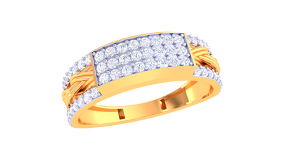 Lumière Gilded Weave Ring In Rose Gold– 0.46ct Pave Diamonds
