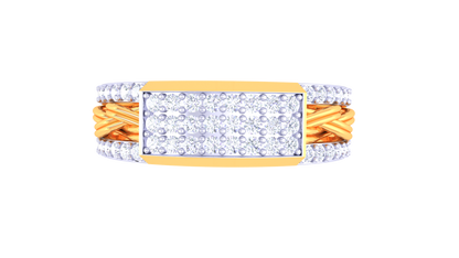 Lumière Gilded Weave Ring In Rose Gold– 0.46ct Pave Diamonds