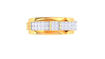 Lumière Triptyque Moderne – 0.39 Ct Diamond Gold Ring