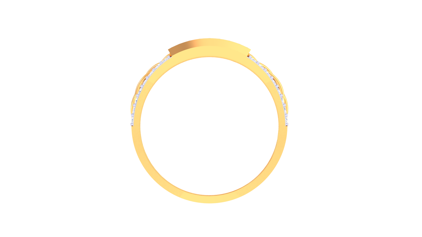 Lumière Gilded Weave Ring In Rose Gold– 0.46ct Pave Diamonds