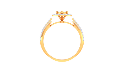Lumiere Floral Contour Rose Gold Ring – 0.31 Ct Rounds Diamonds