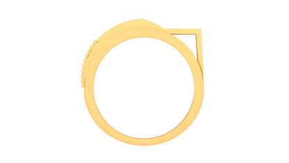 Lumière Triptyque Moderne – 0.39 Ct Diamond Gold Ring