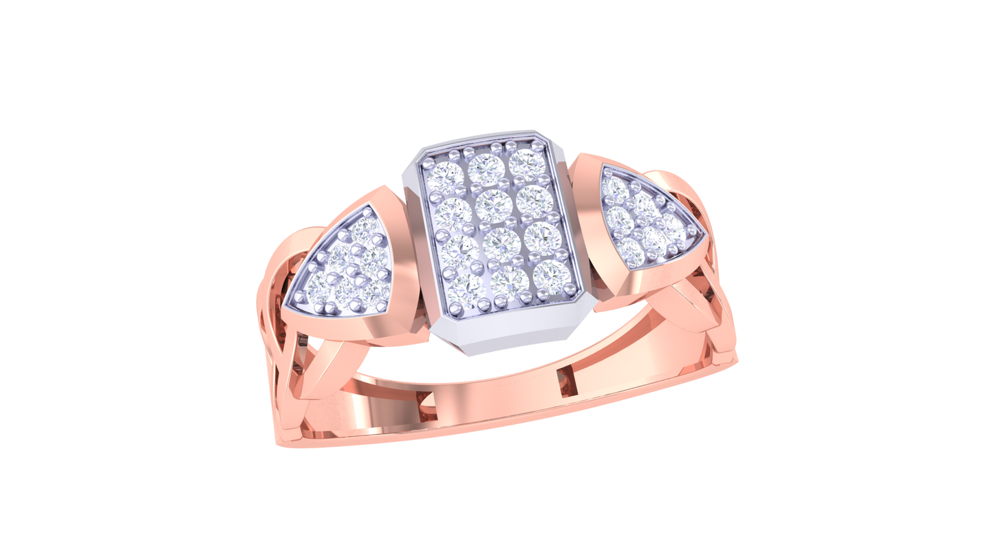 Éclat Mosaïque Audace Gold Ring – 0.27 Ct Bold Diamonds